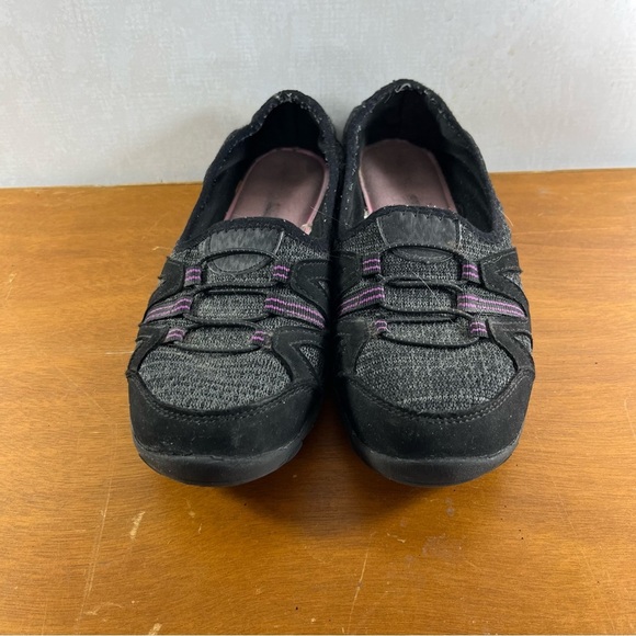 Comfort Fit Purple and Black Casual Slip-On Sneakers Memory Foam - Picture 2 of 7